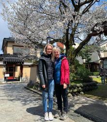 Amy and Myself: Classic Japanese picture under the blossoms